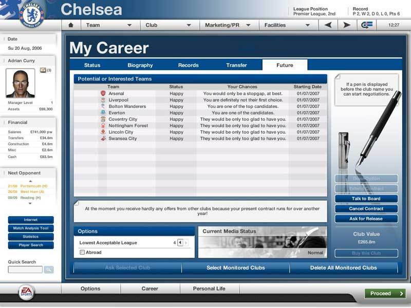 Total Club Fifa Manager 2007 for PC Games image