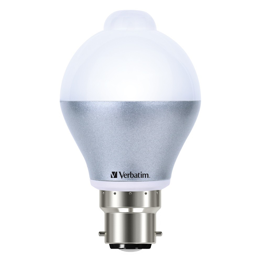 Verbatim LED Classic A 6W 480lm 3000K Warm White B22 - Built-In Sensor