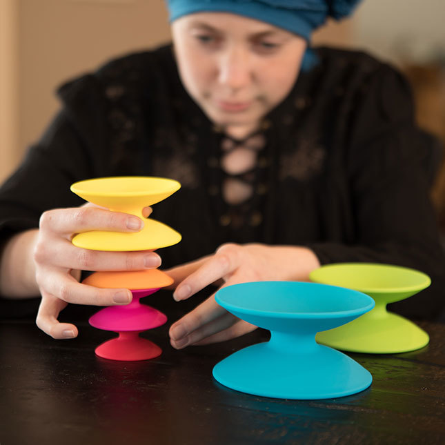 Fat Brain Toys: Spoolz - Colourful Stacking Toy image