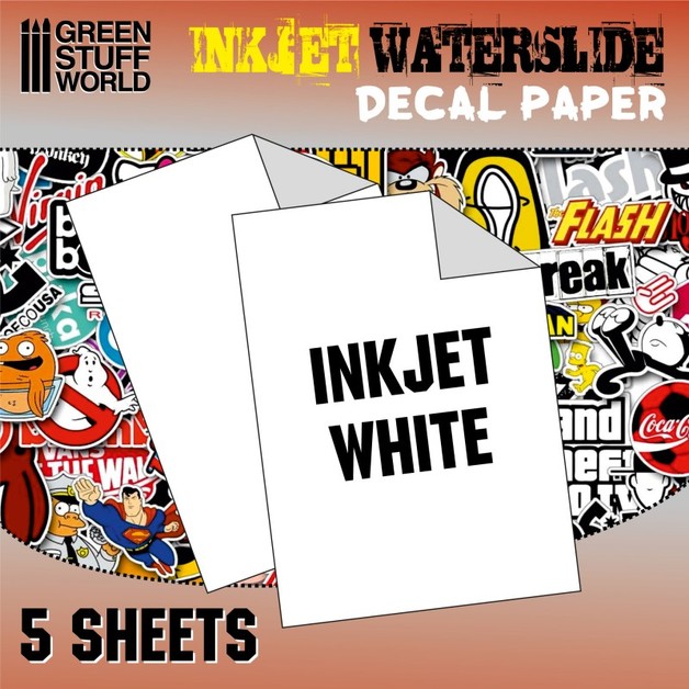 Waterslide Decal Sheets - Inkjet White | at Mighty Ape NZ