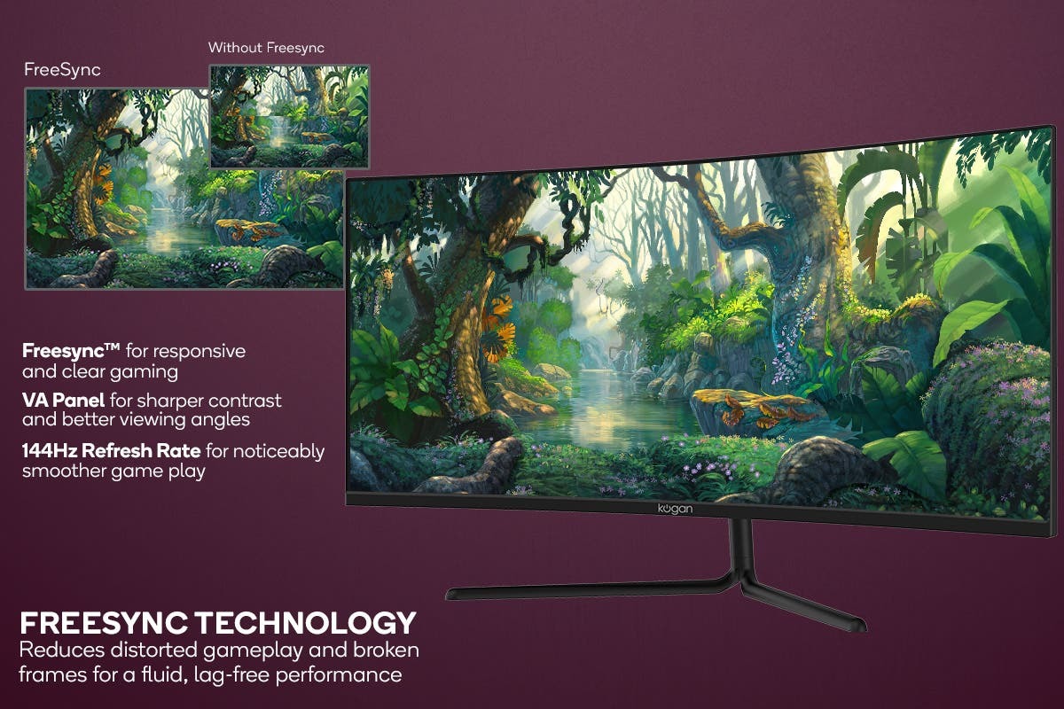 34" Kogan Curved Ultrawide Gaming Monitor at Mighty Ape NZ