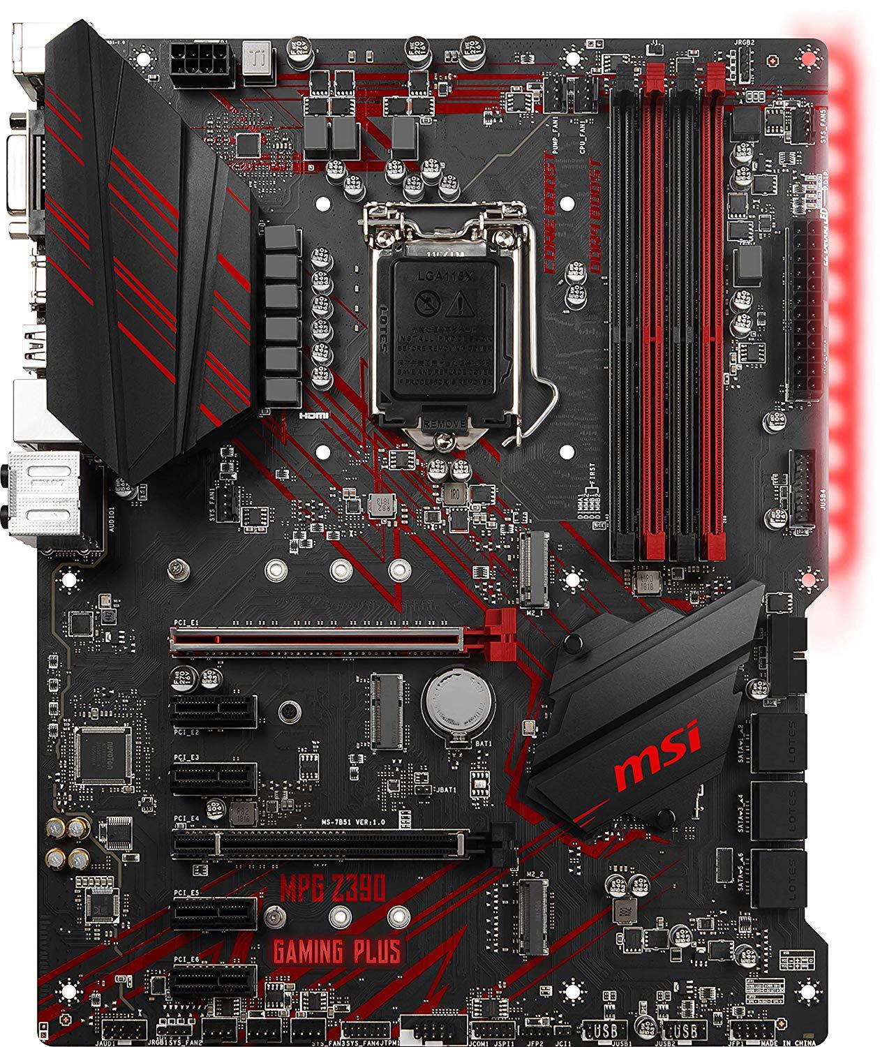 MSI MPG Z390 Gaming Plus Motherboard image