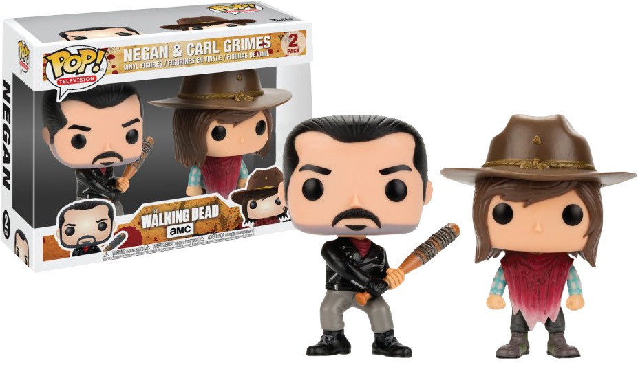 The Walking Dead - Negan & Carl Grimes Pop! Vinyl 2-Pack image