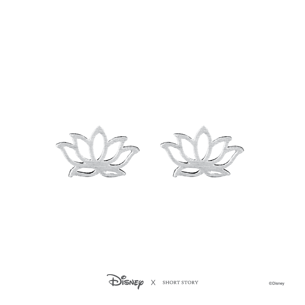 Disney Earring Jasmine Lotus - Silver image