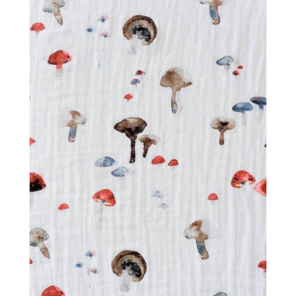 Little Unicorn: Cotton Muslin Swaddle - Mushroom (Single) image