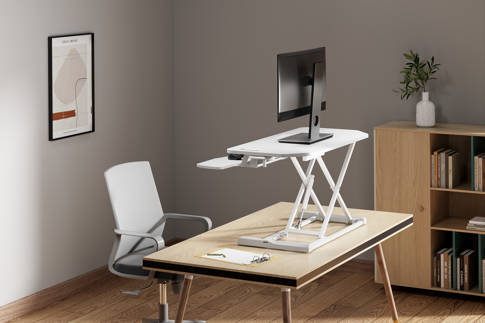 Buy Corner Desk Riser (940 x 645mm, White) at Mighty Ape NZ
