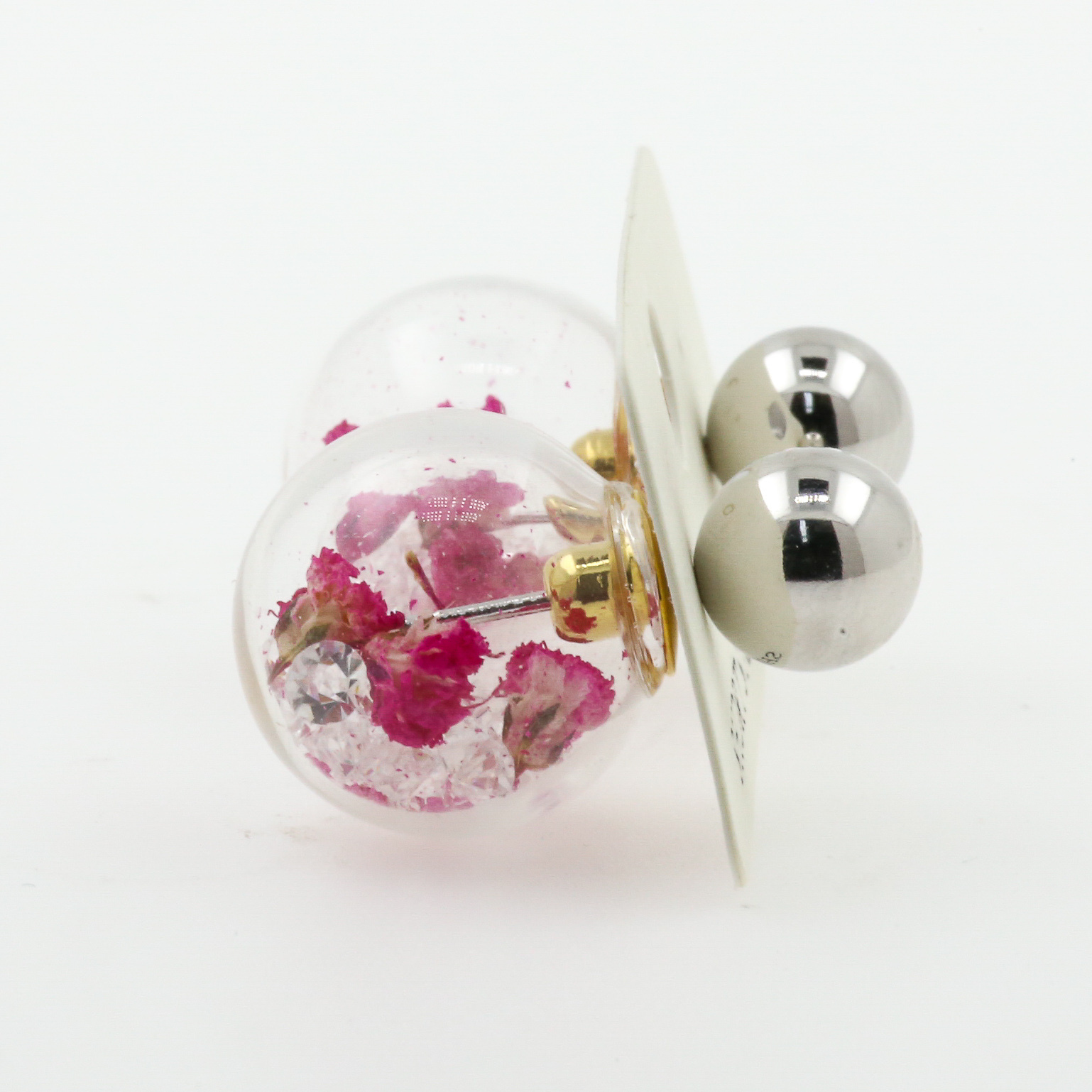 Fantasy Bubble Earrings - Flower Pink image