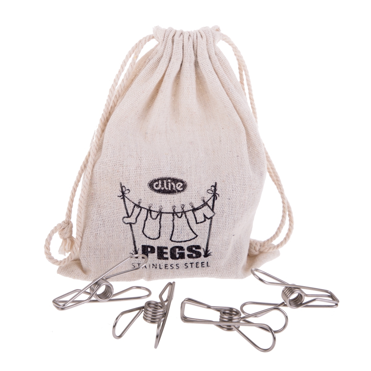Appetito: Stainless Steel Wire Pegs In Hemp Bag (Pack of 36) image
