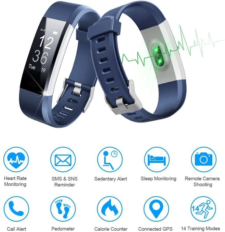 Fitness Activity Tracker HR Blue at Mighty Ape NZ
