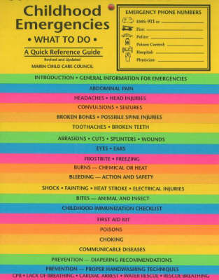 Childhood Emergencies: What to Do - A Quick Reference Guide by Marin Childcare Council image