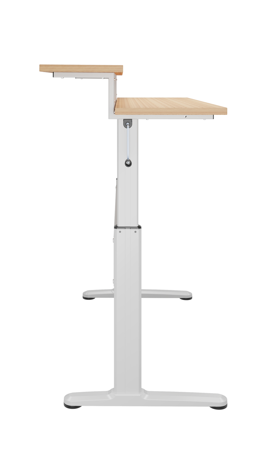 Buy Sit Stand Split Desk White/Oak ( 5 Year Warranty ) at Mighty Ape NZ