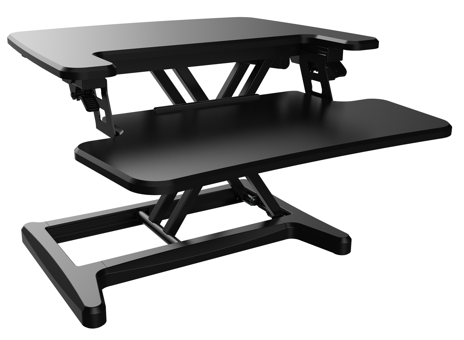Gorilla Office: Ergonomic Deskalator Black (550x415mm) Height Adjustable Workstation image