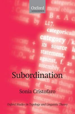 Subordination by Sonia Cristofaro image