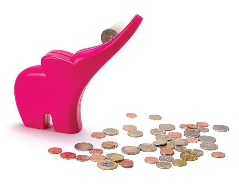 Monkey Business: Elli Rolling Coins Bank - Pink