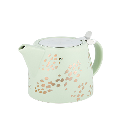 Harper Champagne Dots Ceramic Teapot & Infuser