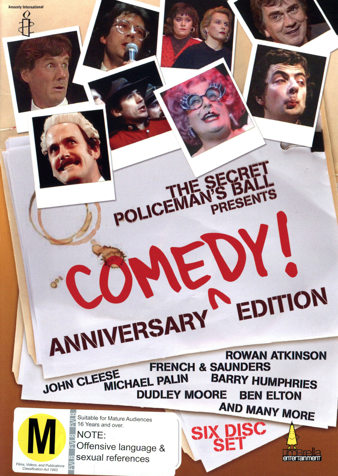 The Secret Policeman's Ball Presents - Anniversary Comedy! Edition (6 Disc Box Set) on DVD