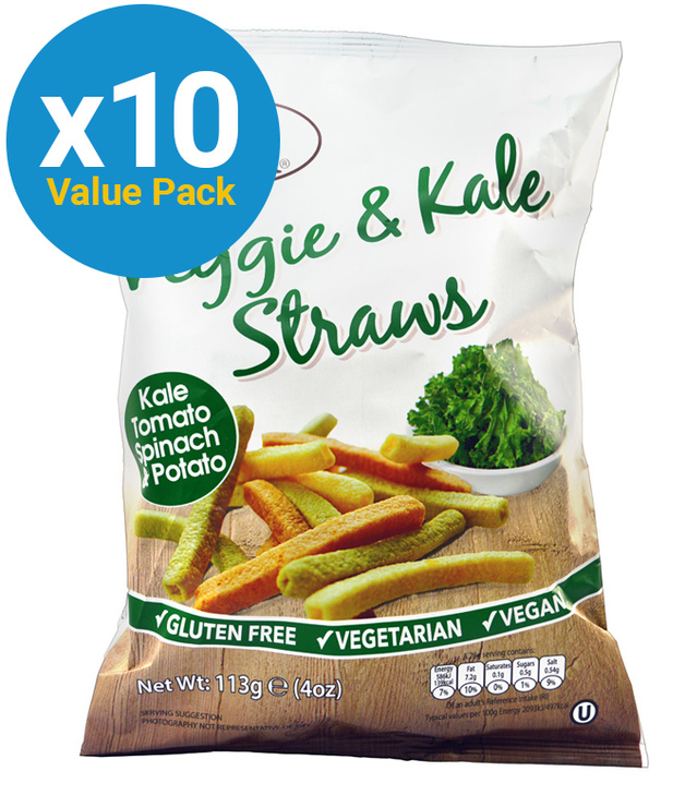 Eat Real Veggie & Kale Straws (10 x 113g) at Mighty Ape NZ