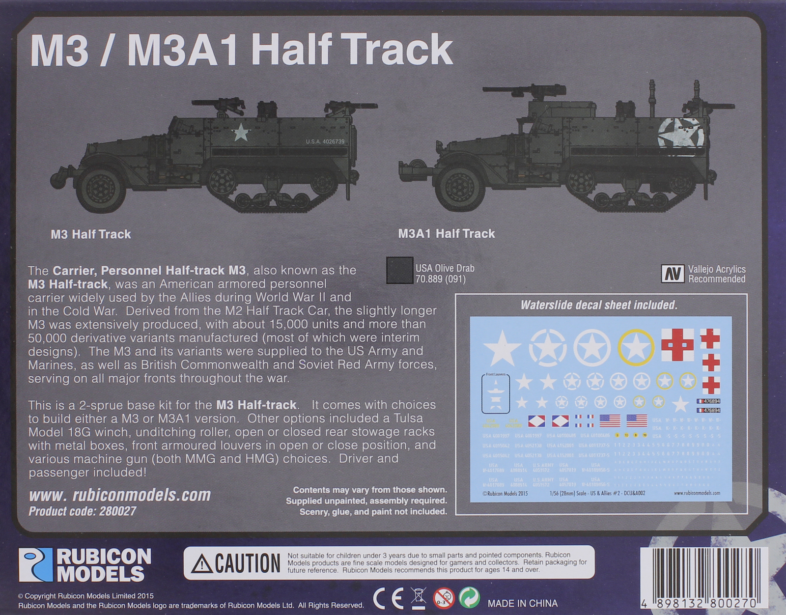 Rubicon 1/56 M3 / M3A1 Half Track