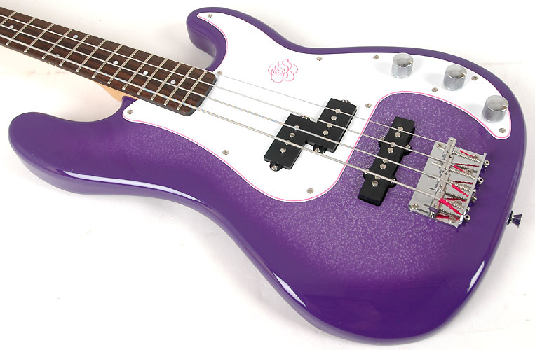 Buy Gypsy Rose Girls 7/8 Size Bass Guitar Pack (Stardust Purple) at