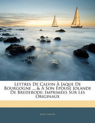 Lettres de Calvin Jaque de Bourgogne ... & Son Pouse Jolande de Brederode: Imprimes Sur Les Originaux on Paperback by Jean Calvin