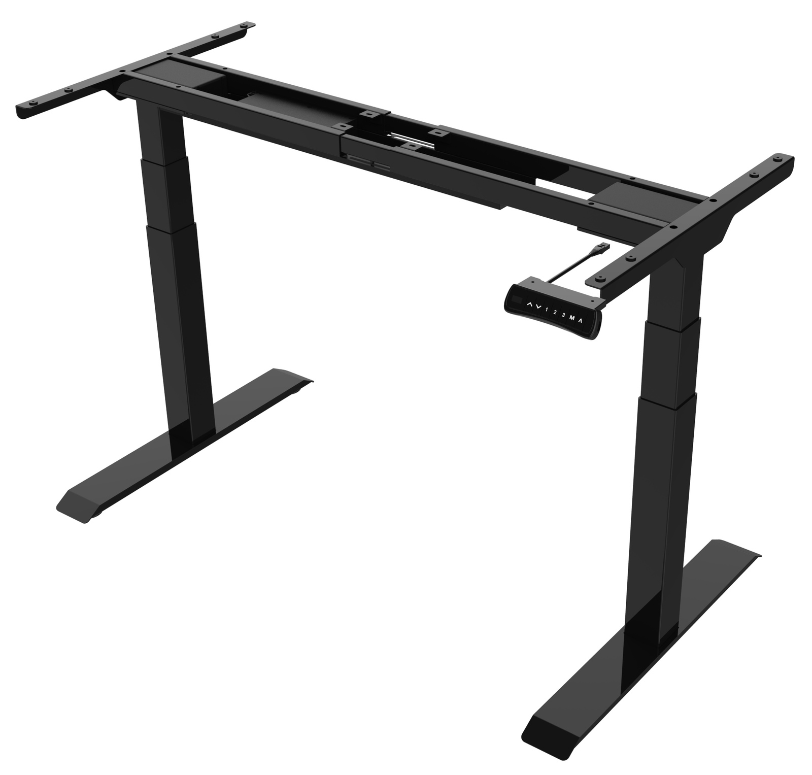 Gorilla Office: 3-Stage Motorised Height Adjustable Desk - Black/Black (1800 x 800mm) image