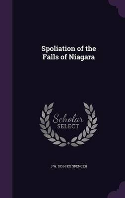 Spoliation of the Falls of Niagara on Hardback by J W 1851-1921 Spencer