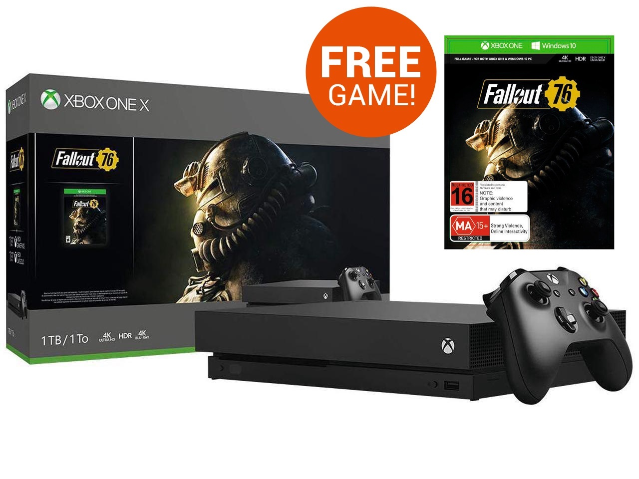 Xbox One X 1TB Fallout 76 Console Bundle for Xbox One image