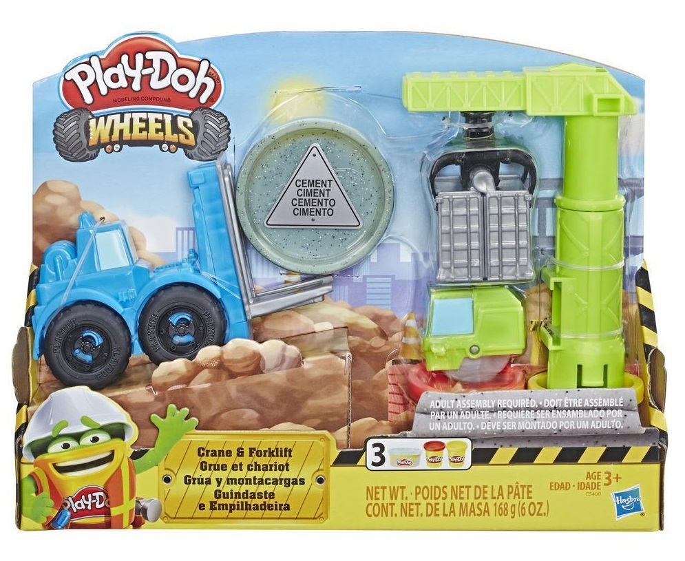 Play-Doh: Wheels - Crane & Forklift Playset image