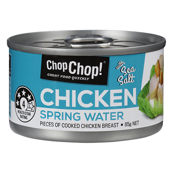 Chop Chop: Chicken Chunks - Springwater & Sea Salt 85g (12 Pack) image