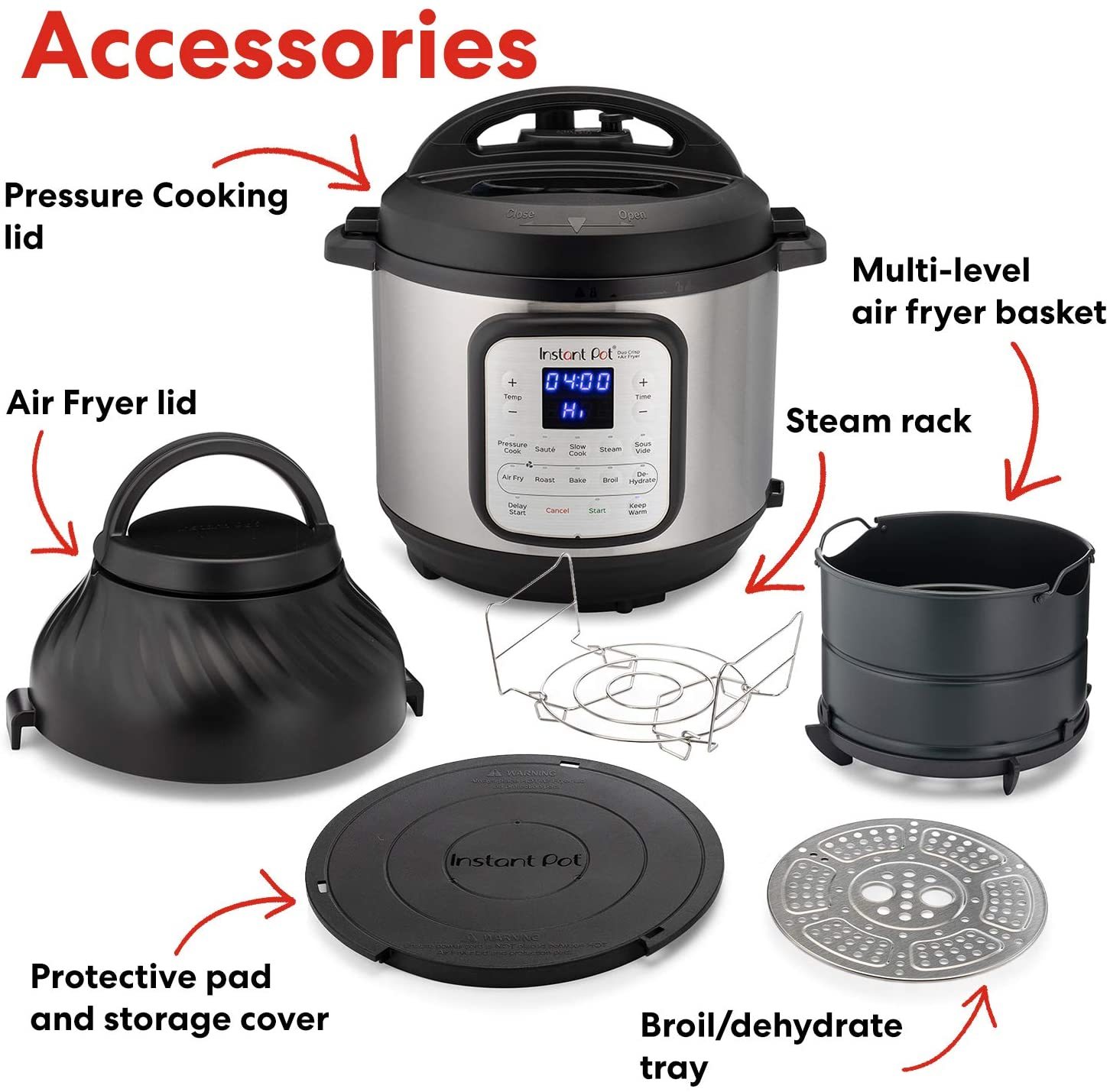 Instant Pot 8 Litre Duo Crisp Pressure Cooker + Air Fryer image