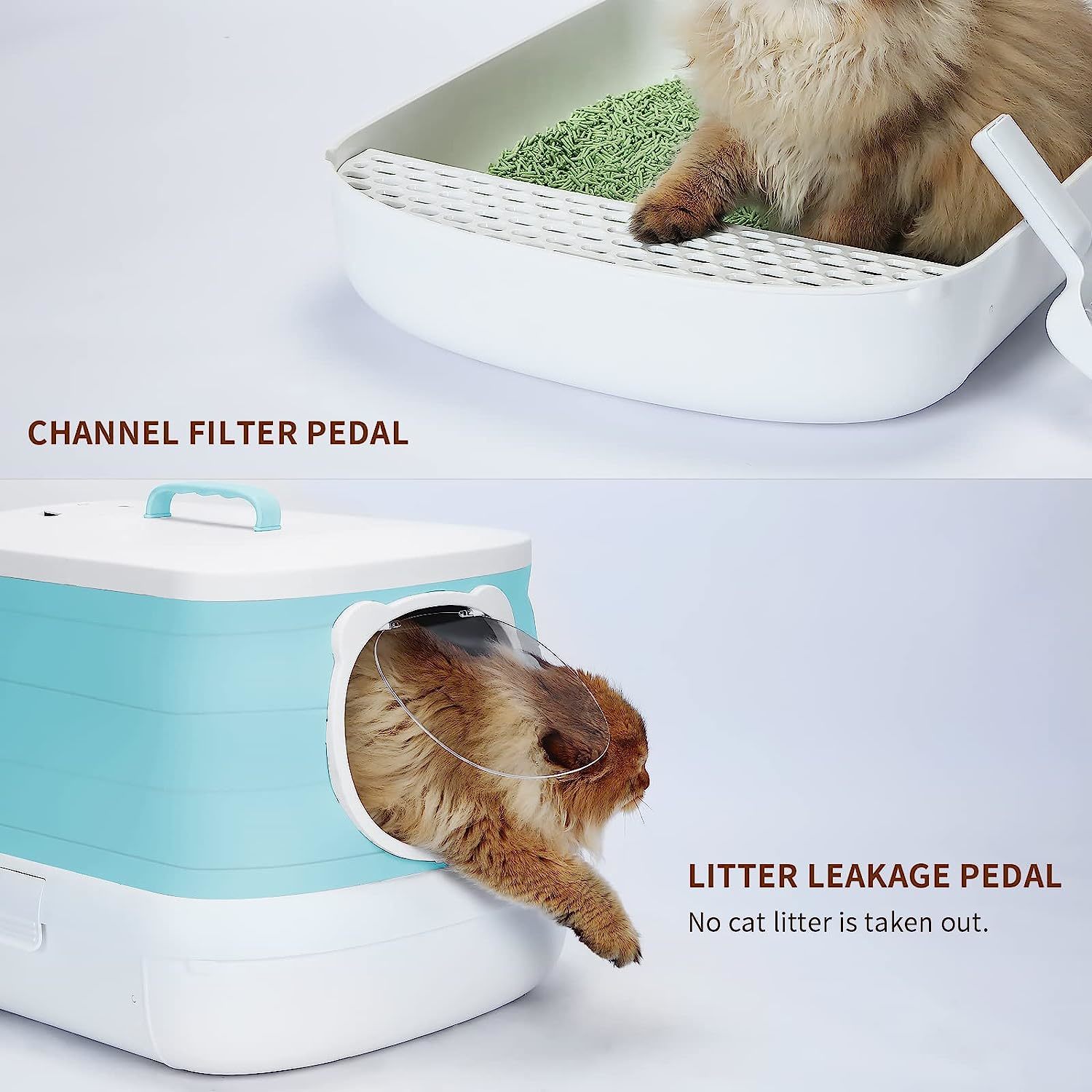 Buy Zoomies Foldable Large Portable Litter Box Cyan at Mighty Ape NZ