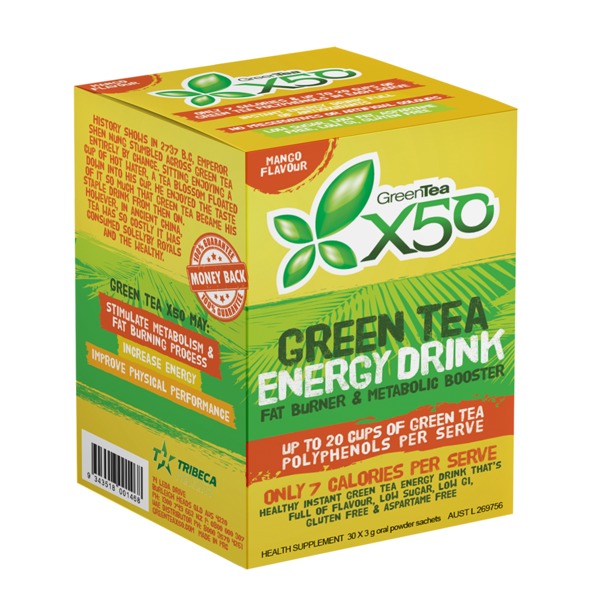 Green Tea X50 - Mango (30 Sachets) image