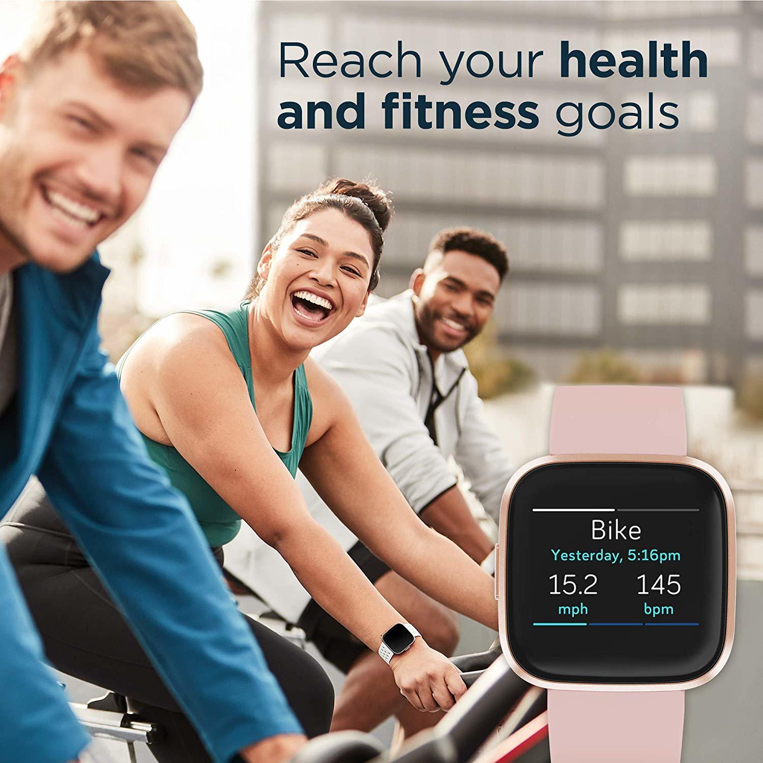 Fitbit Versa 2 Health & Fitness Smartwatch - Petal/Copper