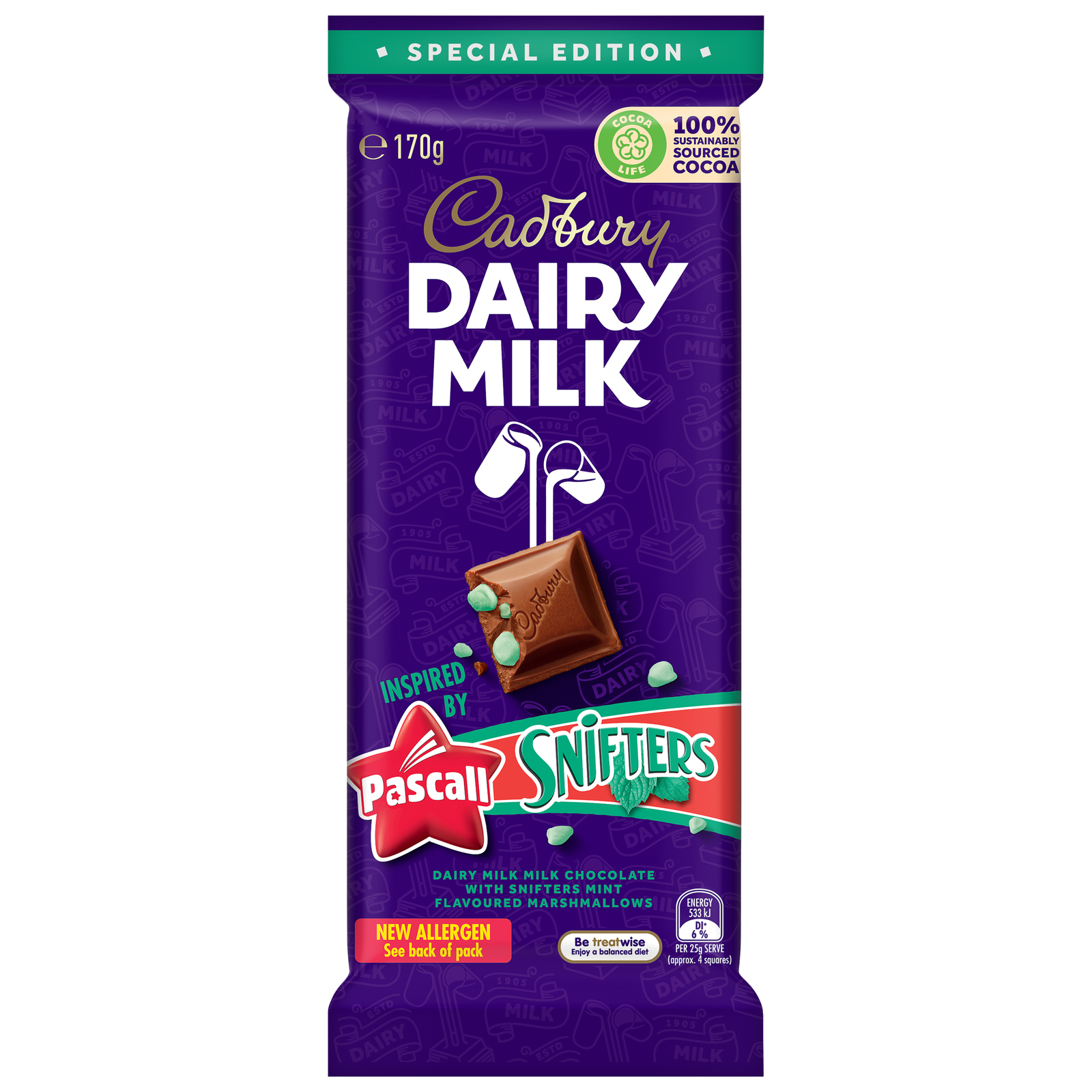 Cadbury Dairy Milk Pascall Snifters Chocolate 170g at Mighty Ape NZ