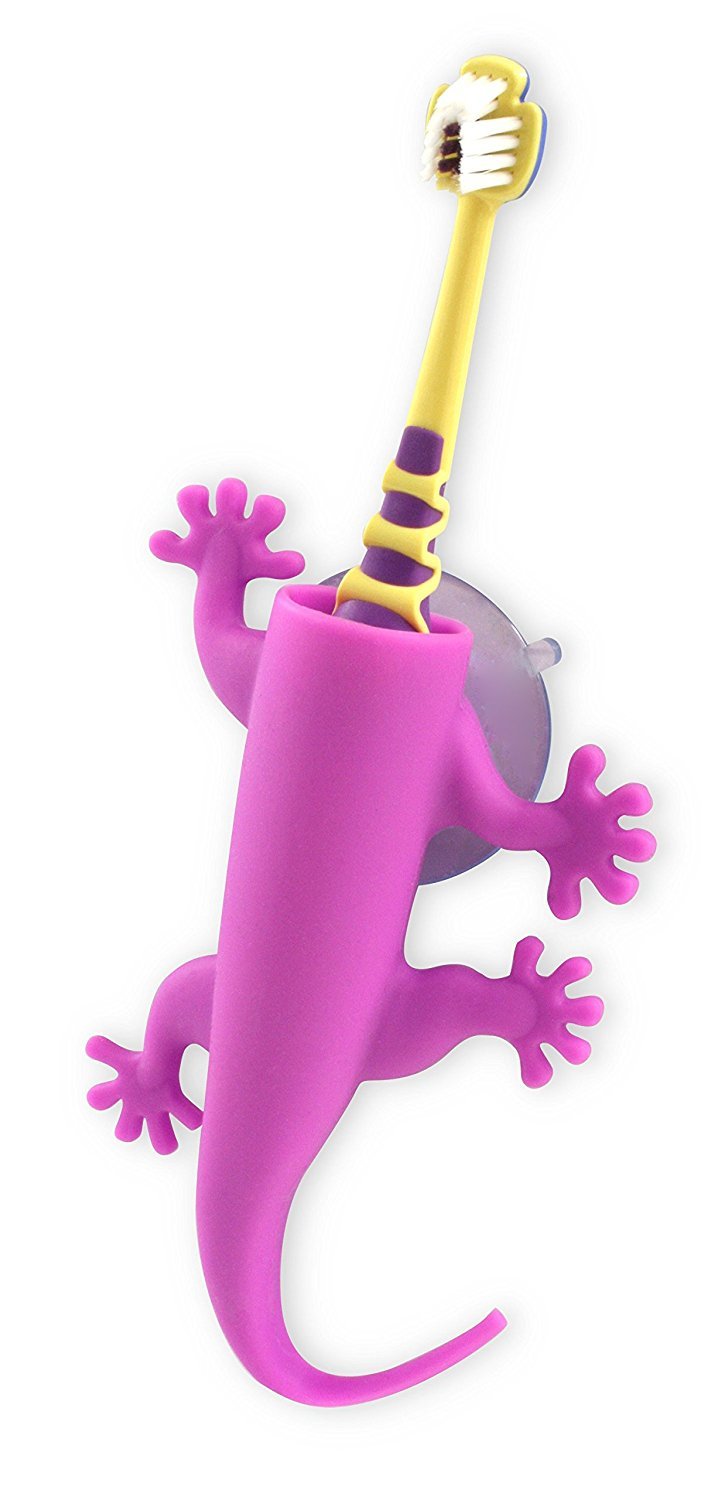 J-me: Larry the lizard Toothbrush Holder - Purple image