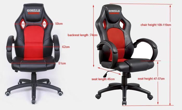 Gorilla Gaming Chair - Red & Black for image