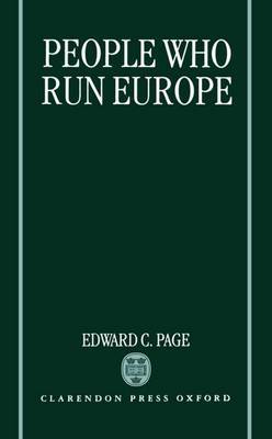 People Who Run Europe by Edward C. Page image
