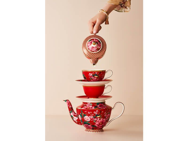 Maxwell & Williams Teas & C's Silk Road Teapot with Infuser Cherry