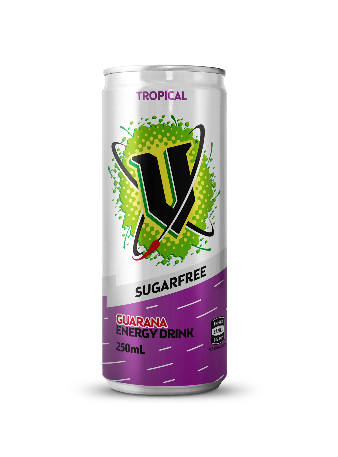 V: Sugar Free - Tropical 250ml (24 Pack)