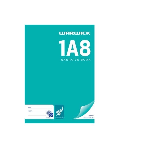 Warwick 1A8 36lf Unruled A4 Exercise Book image
