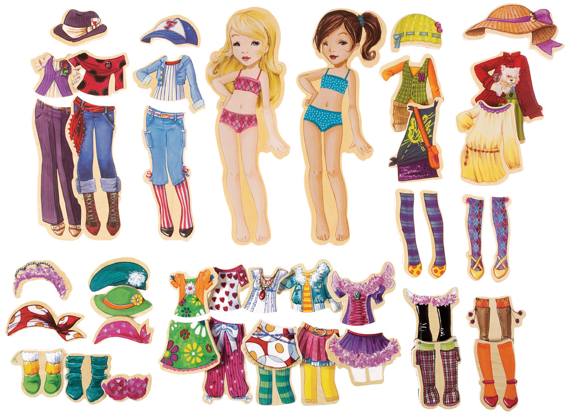 Fashion-A-Belles - Wooden Magnetic Dress-Up Set