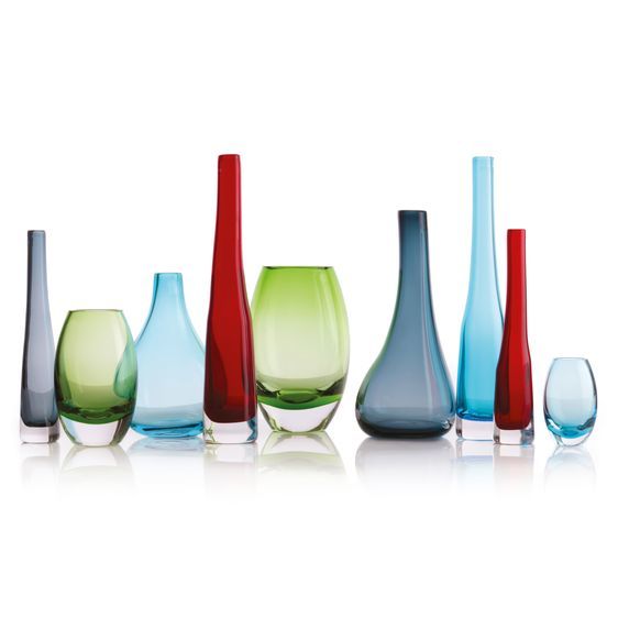 Krosno Sashay Bulb Vase - Ruby (30cm) image
