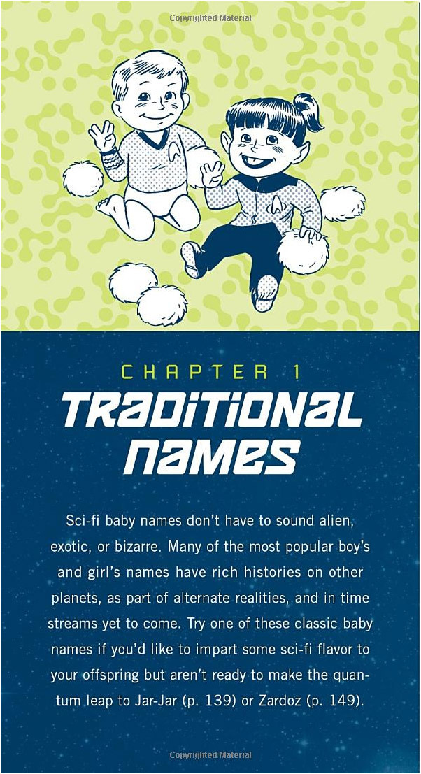 Sci-fi Baby Names by Robert Schnakenberg