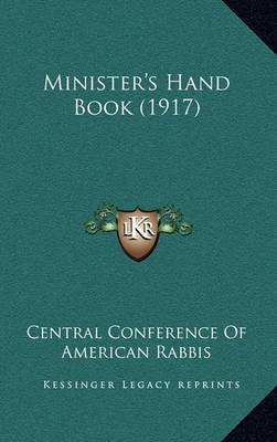 Minister's Hand Book (1917) by Central Conference of American Rabbis image