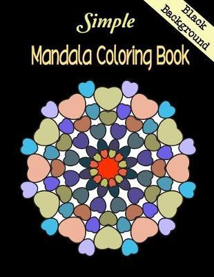 Simple Mandala Coloring Book Black Background image