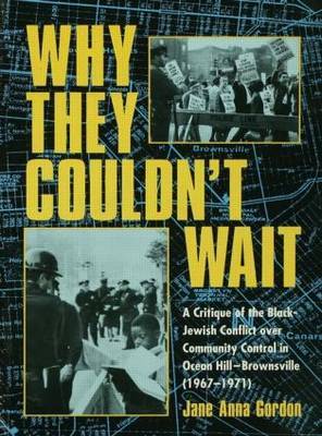 Why They Couldn't Wait by Jane Anna Gordon image