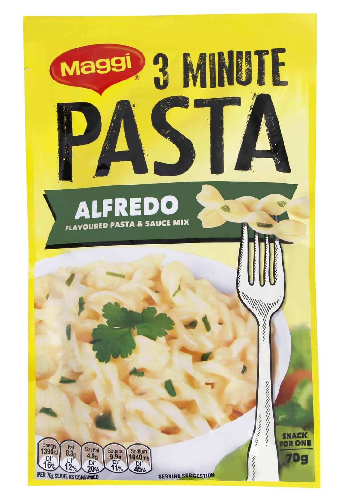 Maggi 3 Minute Alfredo Pasta 70g (8 Pack) image