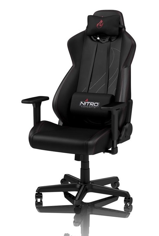 Nitro Concepts S300 Fabric Gaming Chair Stealth Black On Sale Now At Mighty Ape Nz