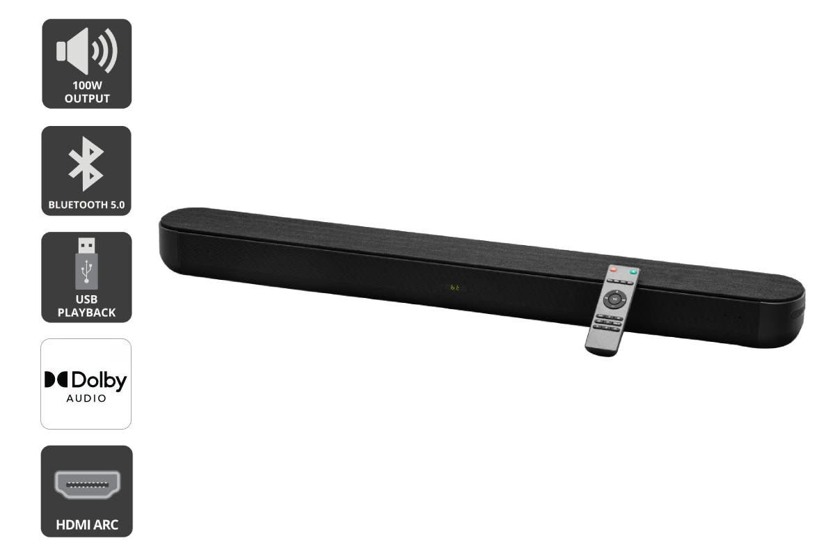 Kogan 2.2 Channel 100W Dolby Soundbar with Builtin Subwoofer at