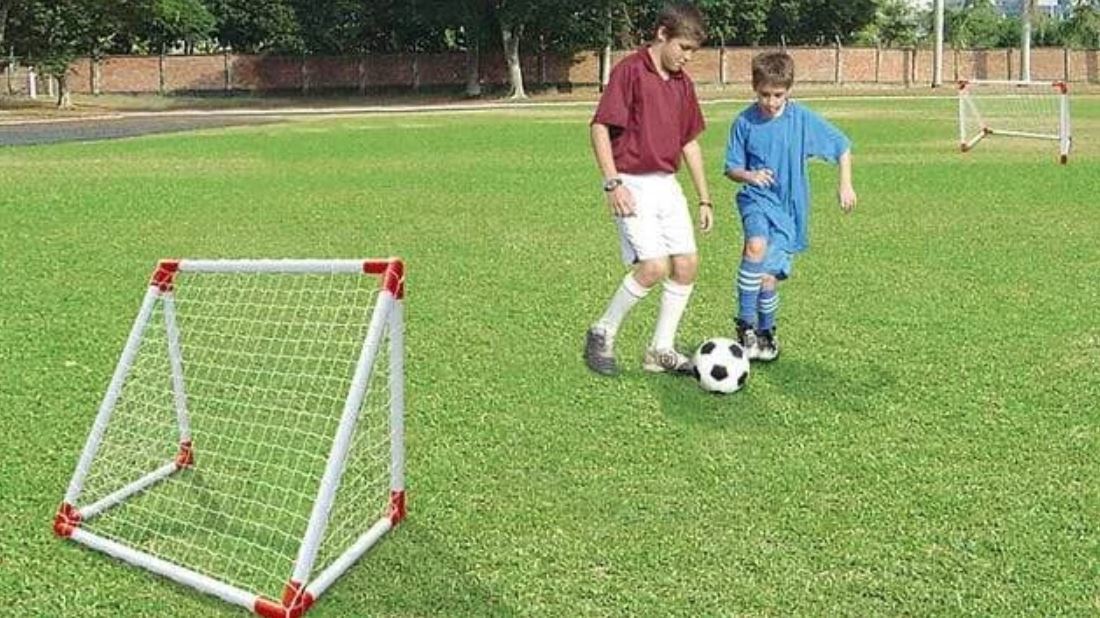 Buy Outdoor Play Two Mini Soccer Goal Set at Mighty Ape Australia